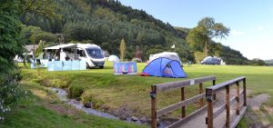 Riverside camping at Cwmlanerch near Betws-y-Coed